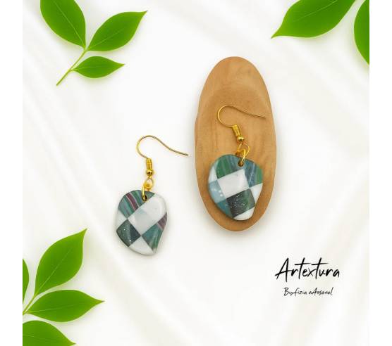 Pendientes a Cuadros de Color
