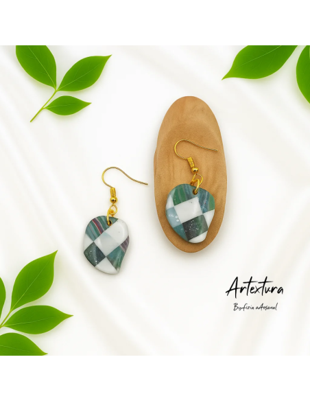 Pendientes a Cuadros de Color