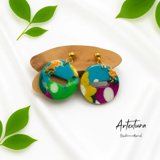 Pendientes Circulos de Color