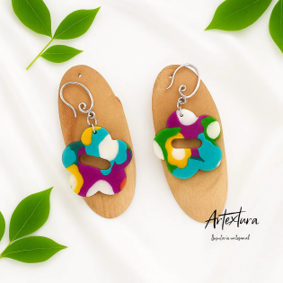 Pendientes Flor de Color