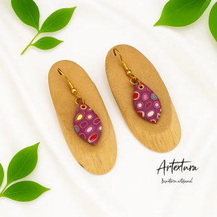 Pendientes Gotas En Rosa