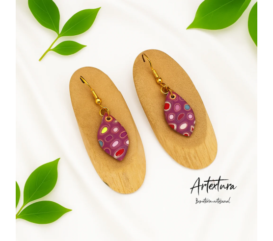 Pendientes Gotas En Rosa