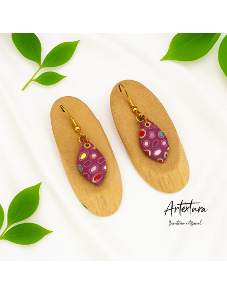 Pendientes Gotas En Rosa