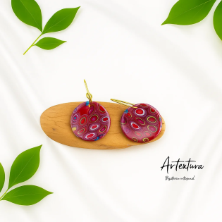 Pendientes Circulo En Rosa