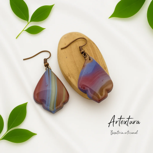 Pendientes Gotas Rosa Tierra