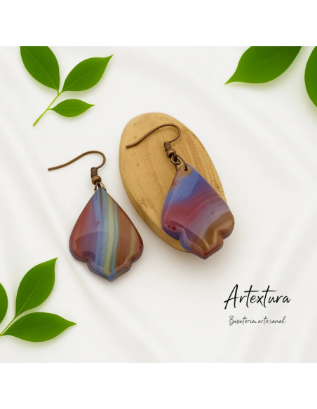 Pendientes Gotas Rosa Tierra