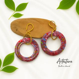 Pendientes Aros En Rosa