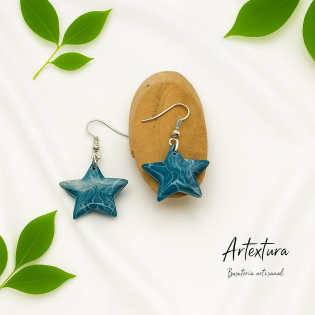 Pendientes Estrella Azul
