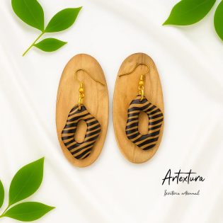Pendientes Organico Tigre