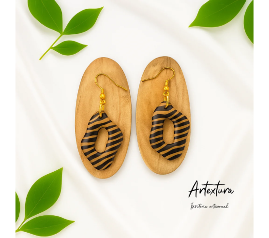 Pendientes Organico Tigre
