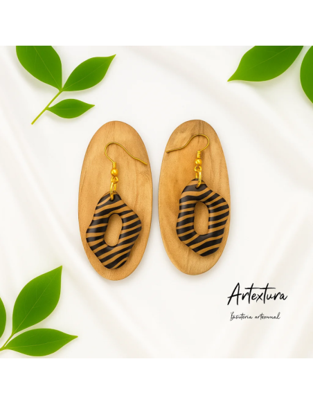 Pendientes Organico Tigre