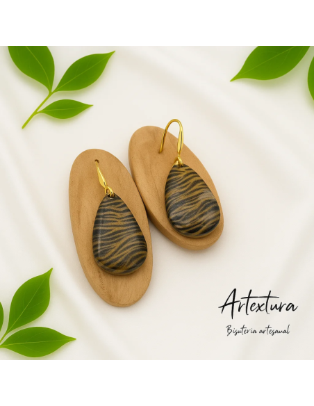 Pendientes Gota Tigre