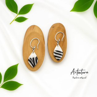 Pendientes Gota Cebra