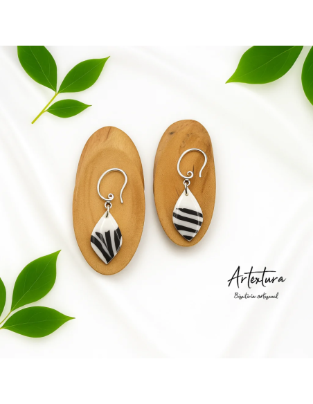 Pendientes Gota Cebra