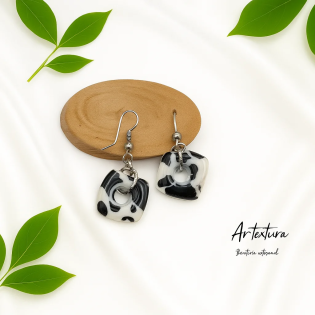 Pendientes Cuadrados Vaca