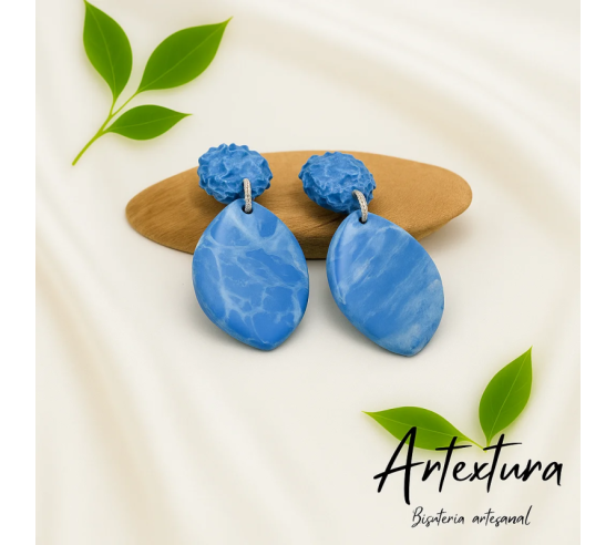 Pendientes Bruma Azul