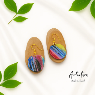 Pendientes Circulos Multicolor