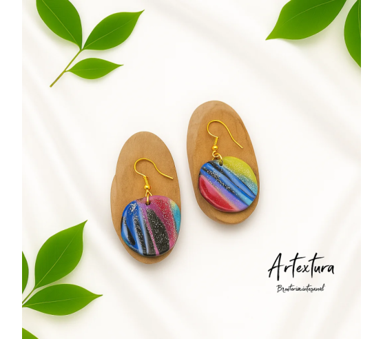 Pendientes Circulos Multicolor