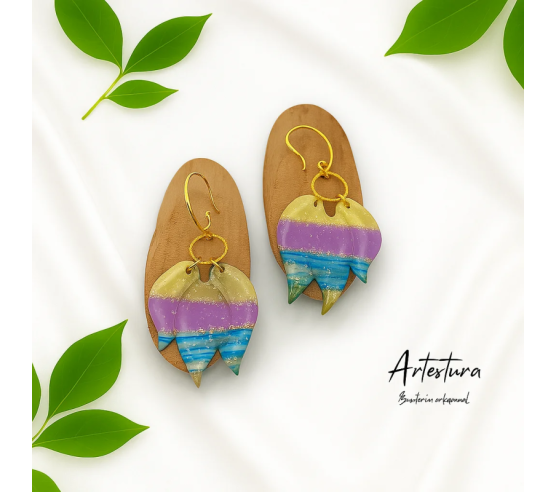 Pendientes Tulipan Multicolor
