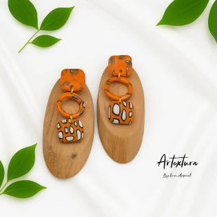 Pendientes Formas Naranja