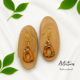 Pendientes Triangulo Naranja