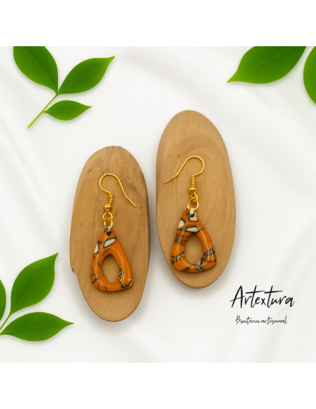 Pendientes Triangulo Naranja