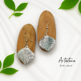 Pendientes Gota Rota Blanco