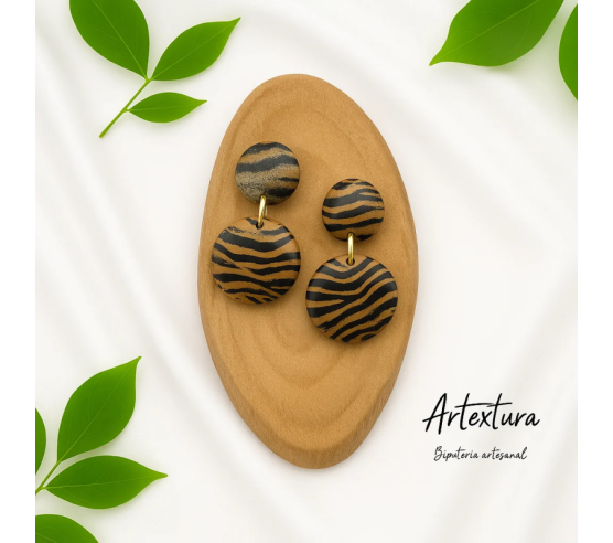 Pendientes Circulos Tigre