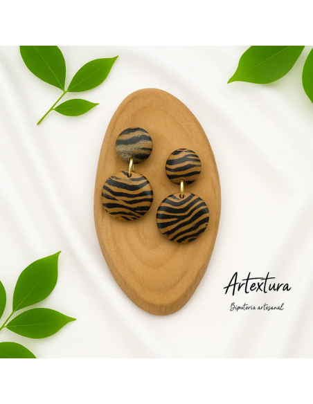 Pendientes Circulos Tigre