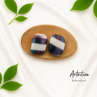 Pendientes Formas Franjas Multicolor