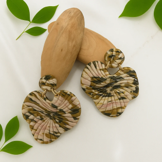 Pendientes Organico Camuflaje