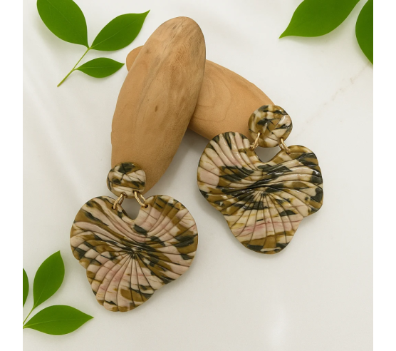 Pendientes Organico Camuflaje