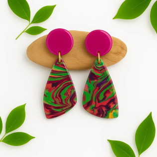 Pendientes Selva Magenta