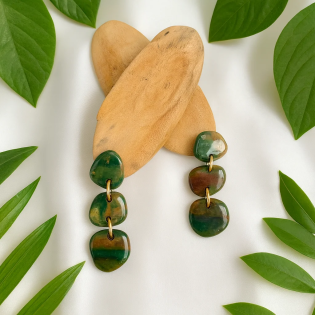 Pendientes Piezas Camuflaje