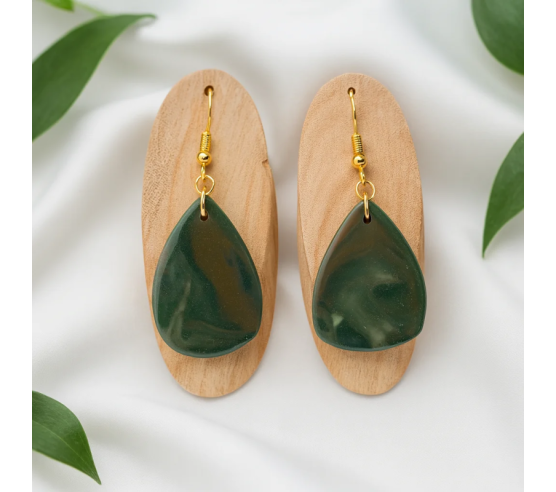 Pendientes Lagrima Camuflaje