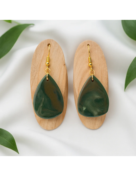 Pendientes Lagrima Camuflaje
