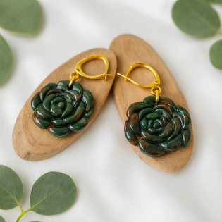 Pendientes Rosa Camuflaje