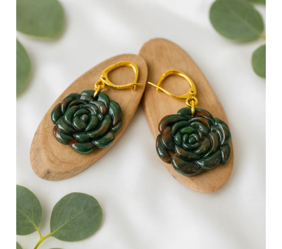 Pendientes Rosa Camuflaje