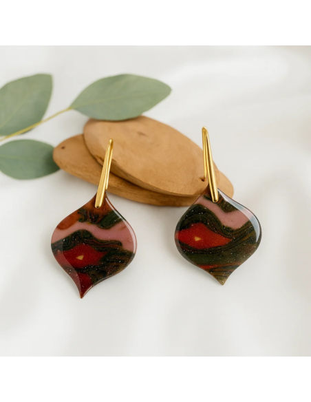 Pendientes Gotas Camuflaje