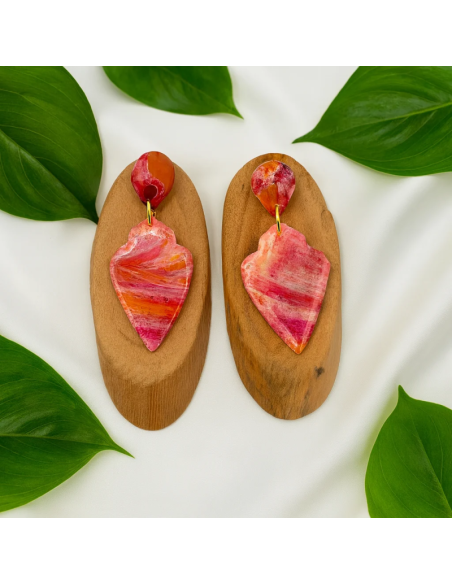Pendientes Gota Rota Rosado