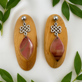 Pendientes Gota Rosa Tierra