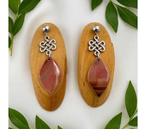 Pendientes Gota Rosa Tierra