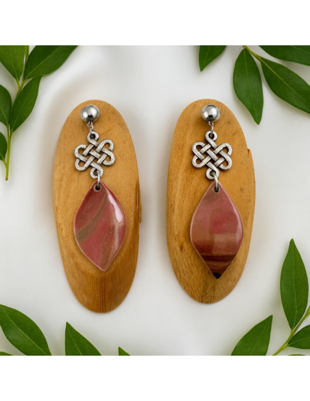 Pendientes Gota Rosa Tierra