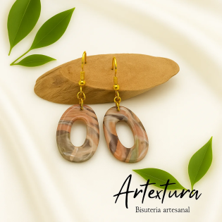Pendientes Ovalo Terracota