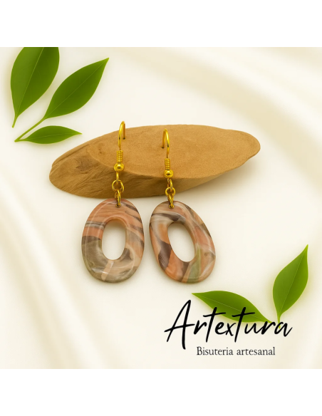 Pendientes Ovalo Terracota