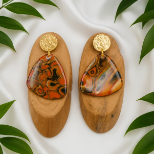 Pendientes Triangulo Terracota