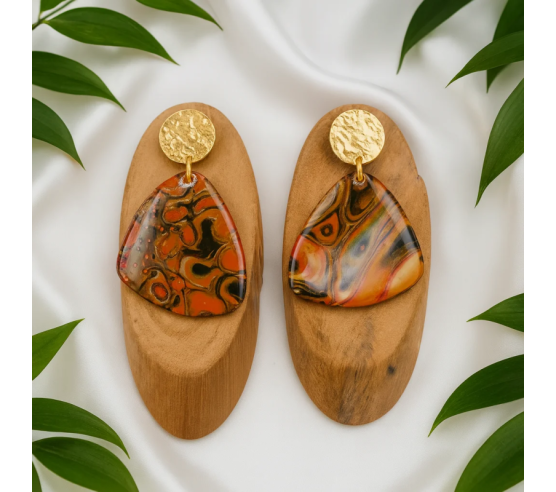 Pendientes Triangulo Terracota