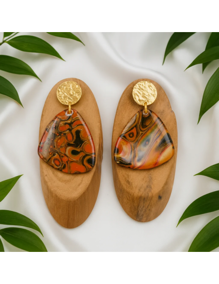Pendientes Triangulo Terracota