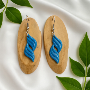 Pendientes Ovillo Azul Profundo