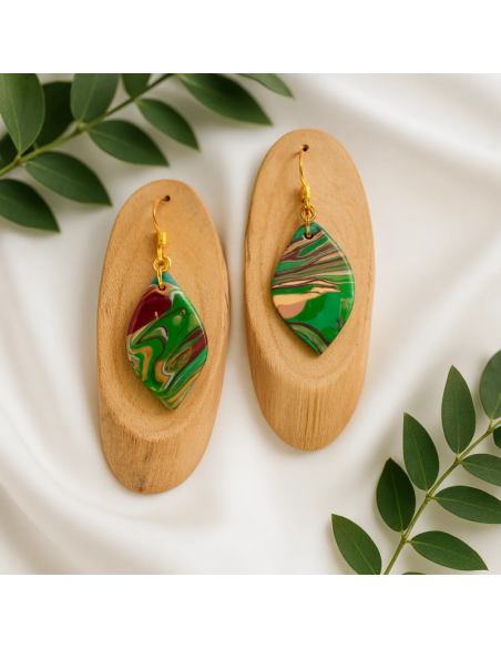 Pendientes Gota Bosque Verde